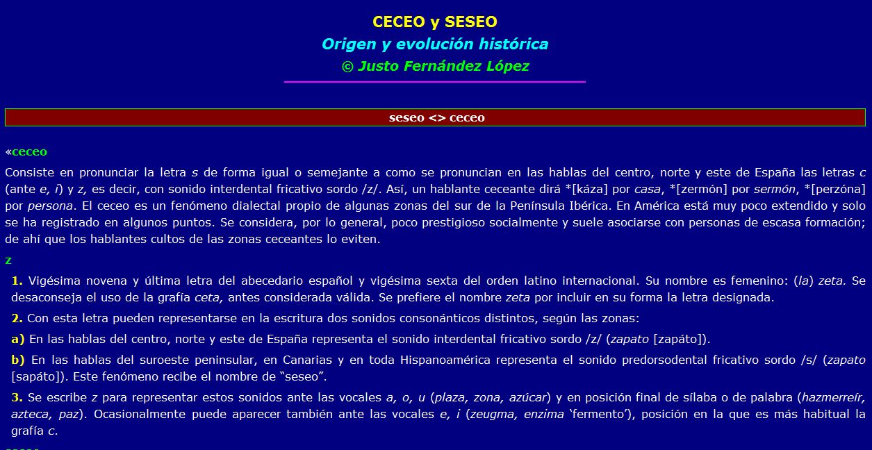 Ceceo y seseo | Recurso educativo 35878