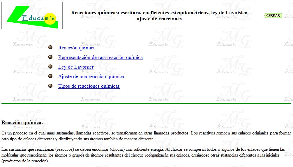 La reacción química | Recurso educativo 36055