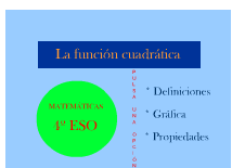 La función cuadrática | Recurso educativo 42731