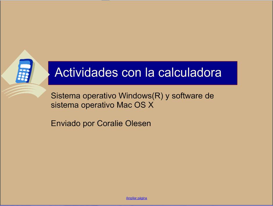 Actividades para la calculadora | Recurso educativo 49217