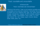 Food: countable and uncountable | Recurso educativo 10630