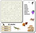 Sopa de letras: otoño | Recurso educativo 7109