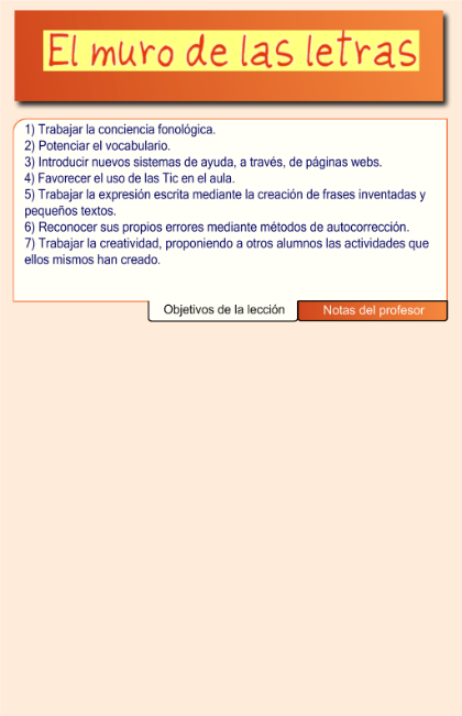 Conciencia fonológica y Competencias Básicas; El muro de las letras | Recurso educativo 65005