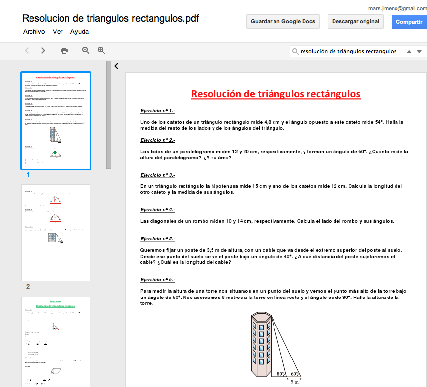 Resolución de triángulos rectángulos | Recurso educativo 90624