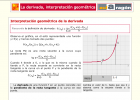 Interpretación geométrica de la derivada | Recurso educativo 92219