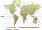 Comparación entre la proyección de Peters y la de Mercator. | Recurso educativo 494333