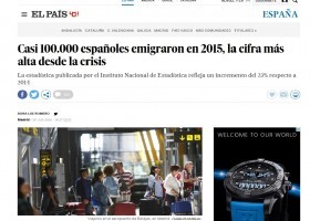 Estudio estadístico sobre la emigración de los españoles en 2015 | Recurso educativo 751469