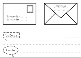 Partes de una carta para niños (PLANTILLA) | Recurso educativo 757337